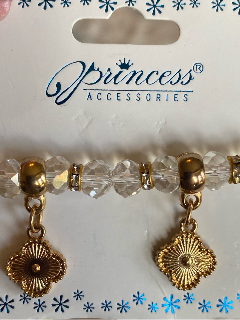Gold Crystal Dangle Bracelet